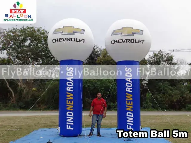 Totem Ball inflável promocional para Chevrolet