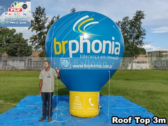 Balão inflável gigante Roof Top para BR Phonia Telecom