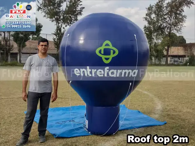Balão inflável promocional Roof Top para Rede Entrefarma