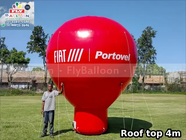 Balão promocional Roof Top para Fiat Portovel