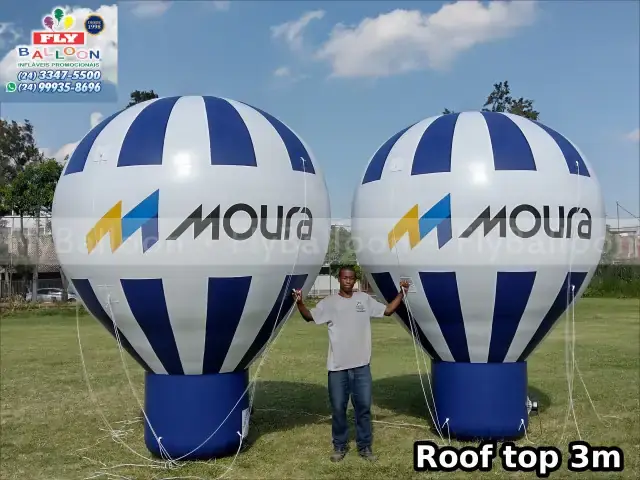 Balões infláveis promocionais Roof Top para Baterias Moura