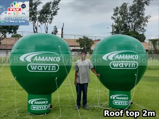 Balões promocionais Roof Top para Amanco Wavin